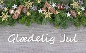 Originally, jul was the name of a month in the old germanic calendar. Norwegian Christmas Card With Christmas Baubles Fir Branches Stars And Text Merry Christmas Stock Photo Picture And Royalty Free Image Image 35241486