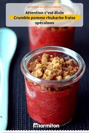 Crumble Pommes Fraises Rhubarbe Aux Speculoos Recette Recette Crumble Pomme Desserts Sans Sucre Recette Avec Des Fraises