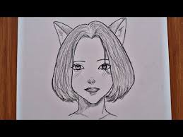 Kedi Kiz Cizimi How To Draw Cat Girl Youtube