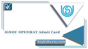 Candidate cannot leave before 11:00 am. Ignou Openmat Admit Card 2021 Out Download Openmat Hall Ticket