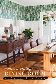 A checkered tile floor is an absolute must when creating a true retro kitchen. Before After Modern Vintage Dining Room Reveal Jessica Brigham