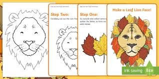 The lions packers face mask is designed to perform the same functions. Children S Craft Ideas For Lions Leaf Lion Instructions