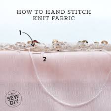 Overcome your knit fabric anxiety and see how easy it can be to stitch with stretch with this helpful guide to sewing knits with or without a serger! How To Hand Stitch Knit Fabric Sew Diy