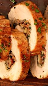 A Juicy And Easy Stuffed Pork Tenderloin Loaded With Mushrooms And Bacon This Pork Roulade Looks Fancy Video Tenderloin Recipes Pork Dinner Stuffed Pork Tenderloin