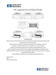 Brosur Hp Laserjet Pro M102a Printer Printer Computing 64 Bit Computing