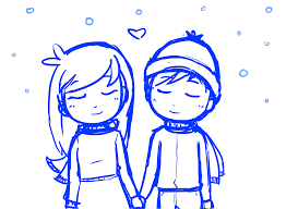 Anime couples in love coloring pages. Anime Couple Holding Hands Drawing Easy Novocom Top