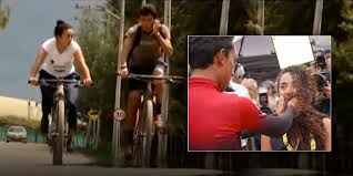 Egan bernal entró de la mano de geraint thomas en la meta de val thorens. Xiomara Guerrero Y Egan Bernal Una Historia De Amor Construida Pedaleando Canal 1