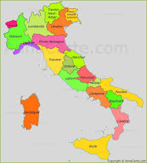 De l'italien italia, ultime du latin. Carte Des Regions D Italie Italien Karte Italien Regionen Italien