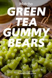 Matcha Green Tea Coconut Milk Gummy Bears Paleo Grubs In 2020 Paleo Grubs Matcha Green Tea Paleo Coconut Milk