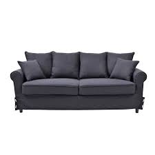 Canapé rétro lin gris alias: Auguste Canape Droit Fixe 3 Places Tissu Lin Gris Anthracite L 200 X P 80 Cm Achat Vente Canape Sofa Divan Soldes Sur Cdiscount Des Le 20 Janvier Cdiscount