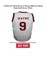 A Different World Dwayne Wayne Hillman College Basketball Jersey White by  Tee Fashion Star