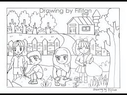 Gambar animasi orang bergotong royong free downloads. Kerja Bakti Gambar Gotong Royong Kartun Yang Mudah Digambar Ideku Unik