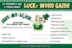Patrick's day is considered by many to be an occasion for drinki. Wendy Legendre On Twitter Just My Luck Word Game For St Patrick S Day And Trivia Nights Free Printable Game At Https T Co 6hovcpvqwe Luck Stpatricksday Funwithwords Https T Co 22zidmym9m