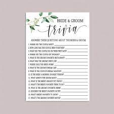All you need is a color printer and some pens to pull off this trivia game! 10 Creative Wedding Games Your Guests Will Love Wedding Journal