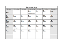 Printable 2020 Julian Date Calendar Calendarlabs