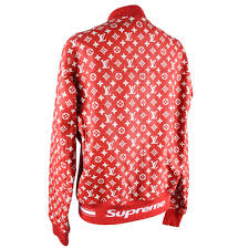 Louis vuitton x supreme jackets. Louis Vuitton Supreme X Leather Bomber Varsity Jacket Monogram Ltd Edt Mightychic