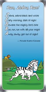 Image Result For Zebra Poem Poetry For Kids Rhyming Poems For Kids Kids Poems