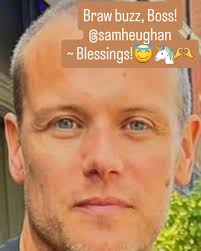 Looking great as always; enjoy the breeze and the ease, @samheughan ~  Blessings!😇🦄🫶 #maythe4thbewithyou #sassenachspirits