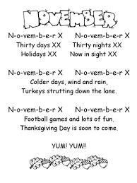 Growing Kinders November Calendar Pages Preschool Songs Classroom Songs Calendar Songs