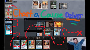 mtg modern chart a course delver w huntmaster