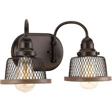 Progress Lighting Hansford Collection Two Light Bath Vanity P300050 020 The Home Depot