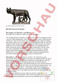 Auf sieben hügeln am tiber die stadt rom. Arbeitsblatt Die Entstehung Roms Geschichte Altertum