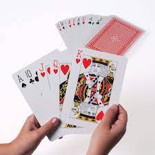Whether you're playing gin rummy, blackjack, crazy eights, poker or go fish, these personalized playing cards won't disappoint. Giant 5 X 7 Inch Playing Cards Walmart Com Walmart Com