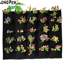 A garden isn't just about compilation of beautiful plants and flowers. 25 Pockets Hanging Vertical Strong Garden Wall Planter Vertical Garden Pots And Planters China Garden Bag And Promotion Bag Price Made In China Com