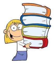 Free School Clip Art Book Clipart Image School Girl With A Stack Of Books Classroom Library Education Clipart School Clipart