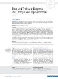 Tipps Und Tricks Zur Diagnose Und Therapie Von Kopfschmerzen