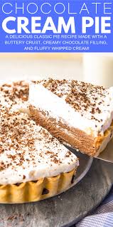 Mar 13, 2018 · in the past i've made twix pie, peanut butter chocolate cream pie, coconut kiss brownie pies, carrot cake pie, a candy bar brownie pie, and this no bake chocolate cream pie is a perfect addition to that list. Chocolate Cream Pie Recipe By Sugar And Soul Co