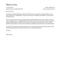 Bookkeeper Cover Letter Template Cover Letter Templates Examples