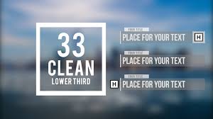 Adobe After Effects 33 Clean Lower Third Free Template Lower Thirds After Effects Template Free