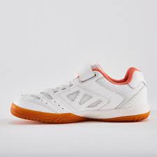 TABLE TENNIS SHOES TTS 500 JUNIOR WHITE CORAL