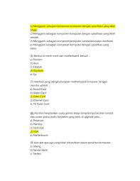 Soal uas komputer dan jaringan dasar kelas 10 semester 2. Soal Jawab Uas Tkj Smk Kelas 10 Semester 1 Tahun 2018 2019 Unduh Buku 1 7 Halaman Pubhtml5