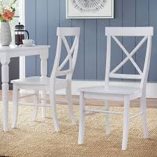set of 2 albury dining chairs white