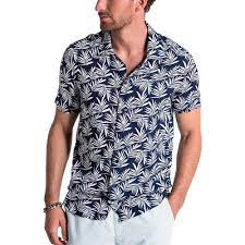 Jenson samuel shirts homme designer 100% coton régulier coupe classique imprimé paisley floral chemises s m l xl 2 x l 3 x l 4 x l tailles de col. Carisma Chemisette Fleurie Homme Chemisette 480 Bleu Marine Bleu Vetements Chemises Manches Courtes Homme 29 90