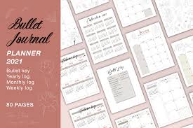 Caluya design | free svg. Bullet Journal Planner 2021 Kdp Interior Graphic By Twin Flame Journey Into The Unknown Creative Fabrica