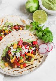 Salmon fish taco with watermelon salsa. Fish Tacos With Mango Watermelon Salsa Sprinkles Sea Salt
