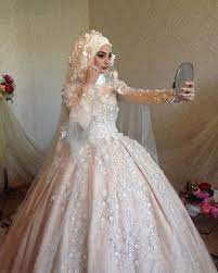 Beauty Hijab And Dress Image Pakaian Pernikahan Pengantin Muslim Gaun Pengantin Muslim