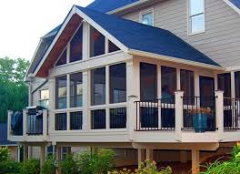 View of patio and the hot tub sitting on a solid brick foundation. Screened Porch Ideas Landscaping Network