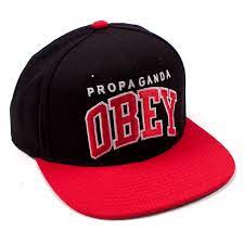 Obey Black Letter Cap Snapback Hat Png Image Obey Cap Cap Baseball Cap