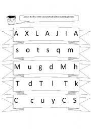 Grab these super cute, no prep alphabet worksheets to help toddlers / prek / kindergarteners work on letter recognition of both upper and . English Worksheets Letter Recognition