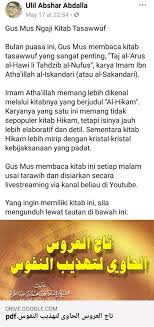 Komik manhua ini diterjemahkan dan diedit ke dalam bahasa indonesia oleh neumanga, komiku dan untuk link. Ienas Tsuroiya On Twitter Selain Itu Pak Kuswaidi Juga Membaca 2 Fushush Al Hikam Karya Ibn Arabi Setiap Pukul 13 00 Dan 3 Kitab Matsnawi Karya Jalaluddin Rumi Tiap Pukul 01 35 Dini Hari