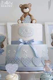 bolo para baby cha cha de bebe baby shower baby bear baby shower torta baby shower christening cake boy
