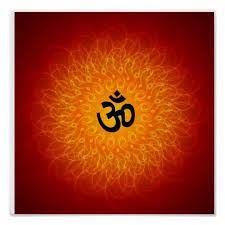 Spiritual Om On Mandala Poster Zazzle Com Personalized Prints Custom Posters Mandala