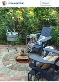 Square fire pit and desert sunset cushions. Yes With My Blue Adirondack Chairs And An Umbrella Can Do Without Fire Pit Fire Pit And Adirondack Chairs Backyard Design Patio