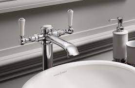 Solid brass and nickel are two commonly used materials in contemporary bathroom. Bathroom Faucets Sink Bathtub Shower At Modern Bathroom Modern Bathroom