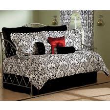 Black And White Twin Bedding Astor Black White 4 Pc Daybed Comforter Set Daybed Bedding Daybed Bedding Sets Daybed Comforter Sets