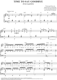 Andrea Bocelli Sarah Brightman Time To Say Goodbye Text Time To Say Goodbye Con Te Partiro Say Goodbye Lyrics Sheet Music Digital Sheet Music